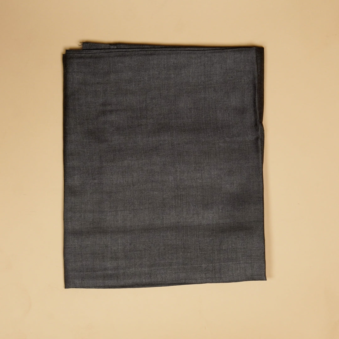 Noya Buti Suit fabric set on Tussar Silk (Unstitched)-  Black