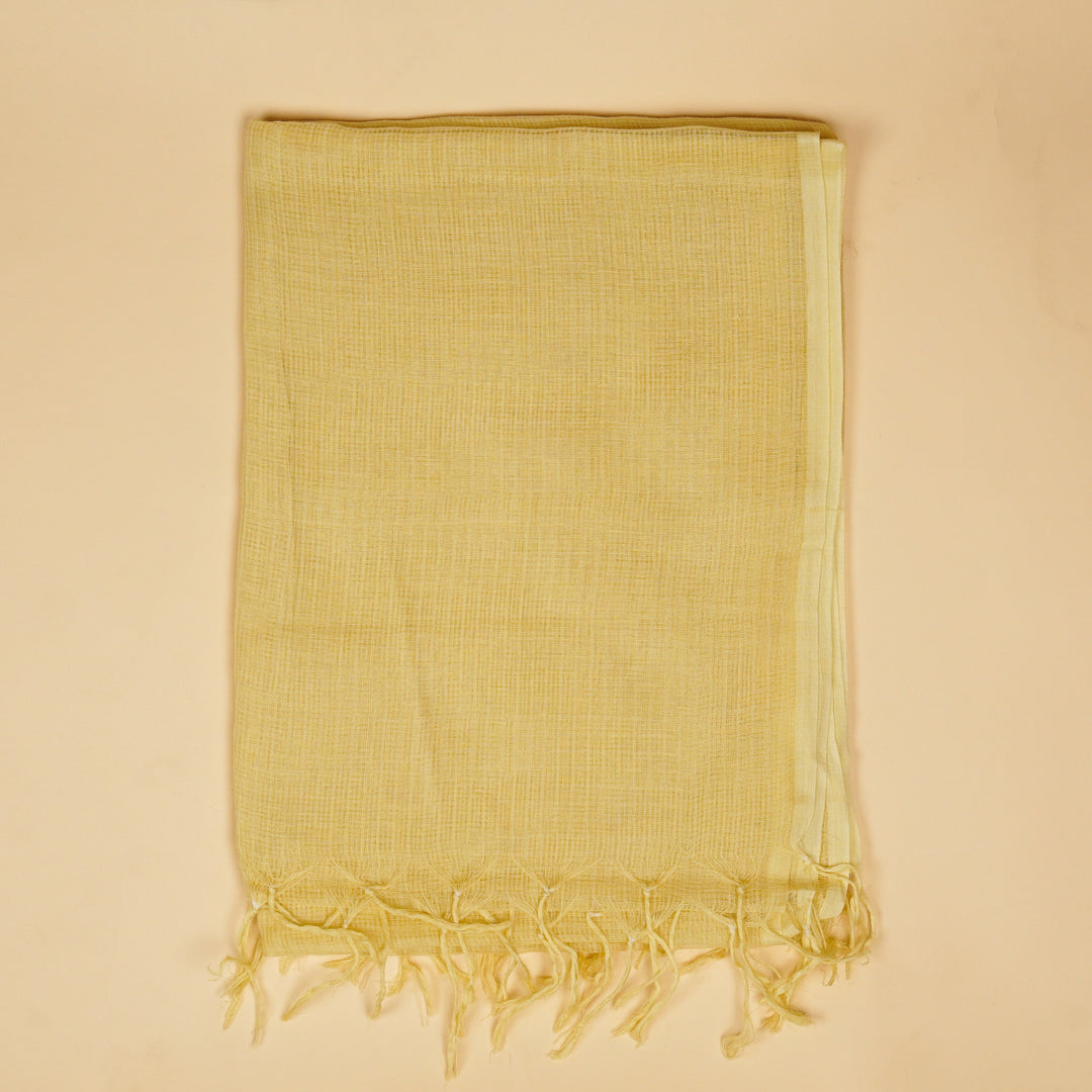 Kritika Jaal  Suit fabric set on  Munga Kota (Unstitched)-  Lemon