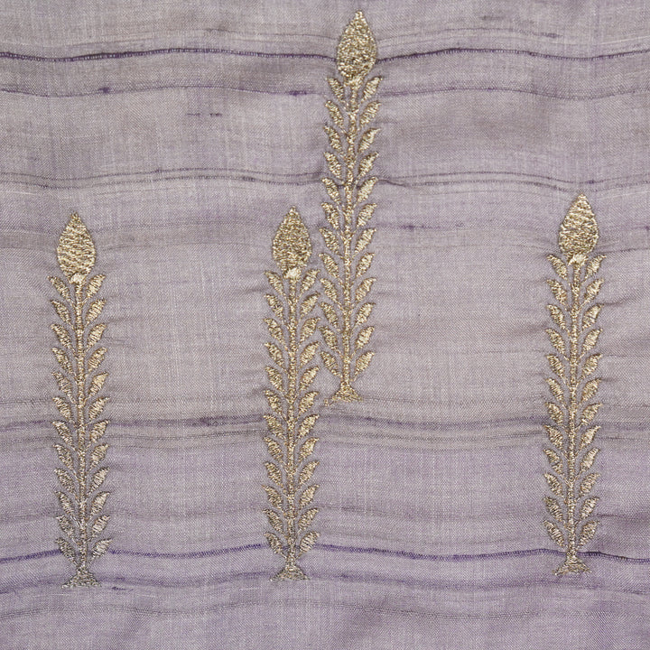 Arika Buta on Mavue Tussar Silk Embroidered Fabric