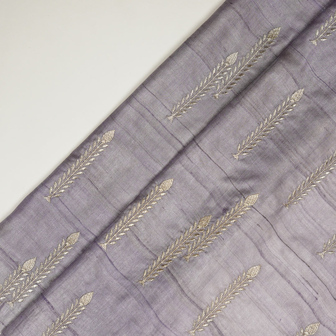 Arika Buta on Mavue Tussar Silk Embroidered Fabric