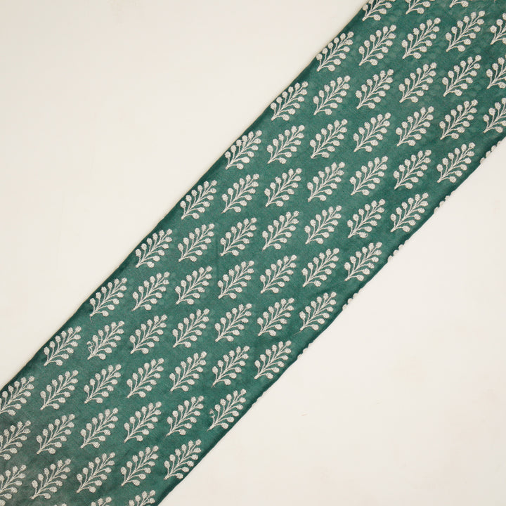 Vanika Buti on Teal Silk Chanderi Embroidered Fabric
