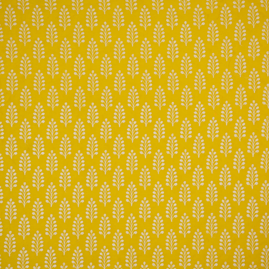 Vanika Buti on Gold Silk Chanderi Embroidered Fabric