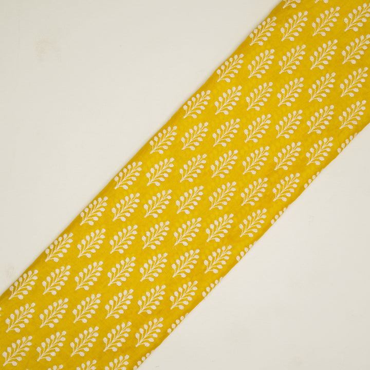 Vanika Buti on Gold Silk Chanderi Embroidered Fabric