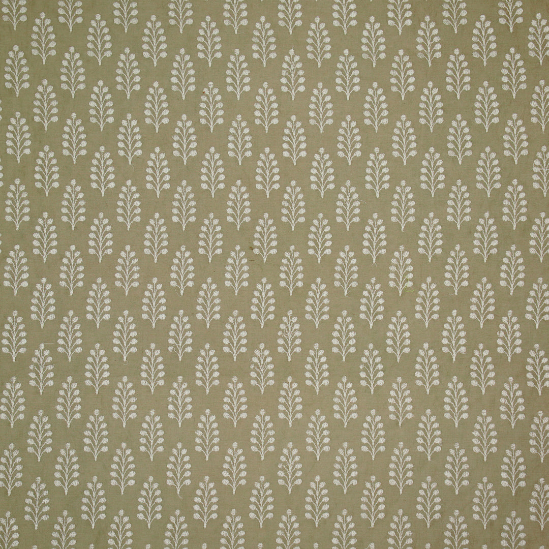 Vanika Buti on Mouse Silk Chanderi Embroidered Fabric