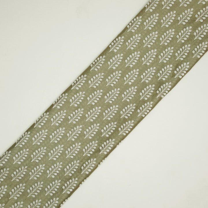 Vanika Buti on Mouse Silk Chanderi Embroidered Fabric