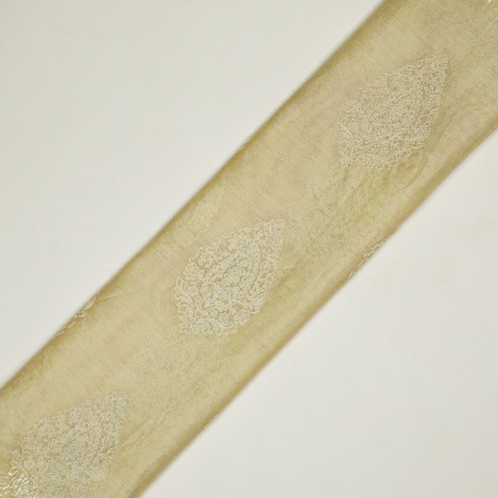 Meherza Buta on Cream Cotton Silk Embroidered Fabric