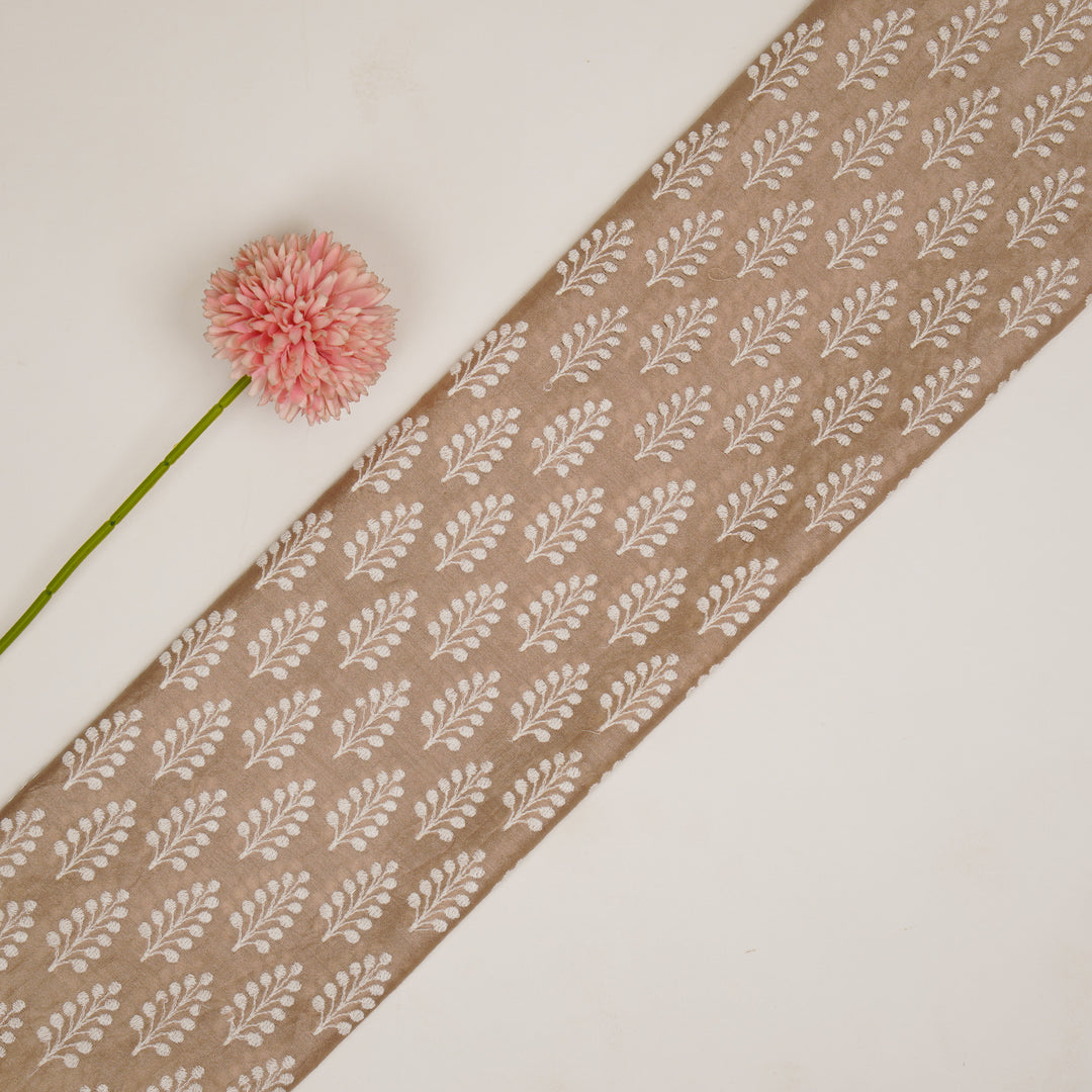 Vanika Buti on Blush Silk Chanderi Embroidered Fabric