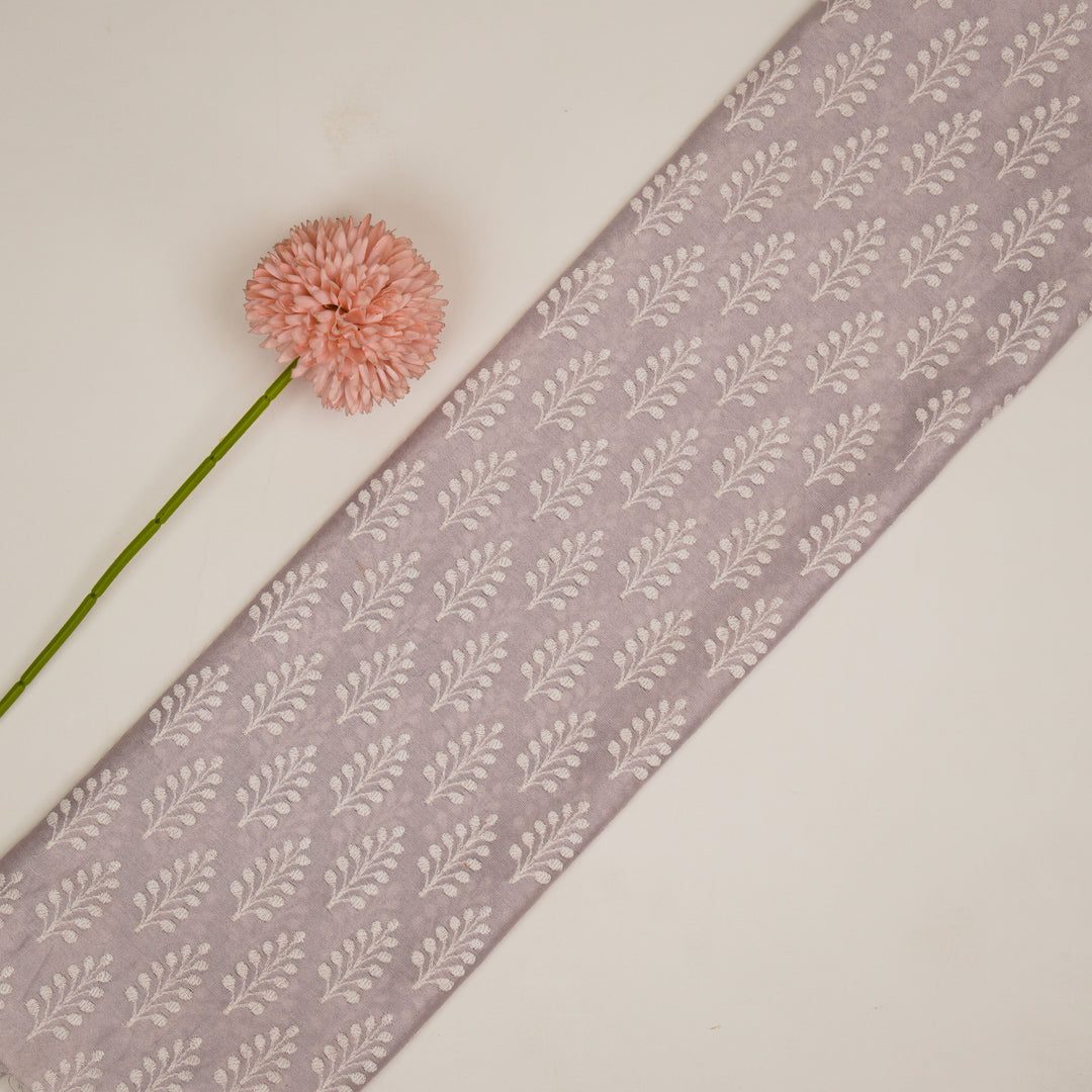 Vanika Buti on Lavender Silk Chanderi Embroidered Fabric