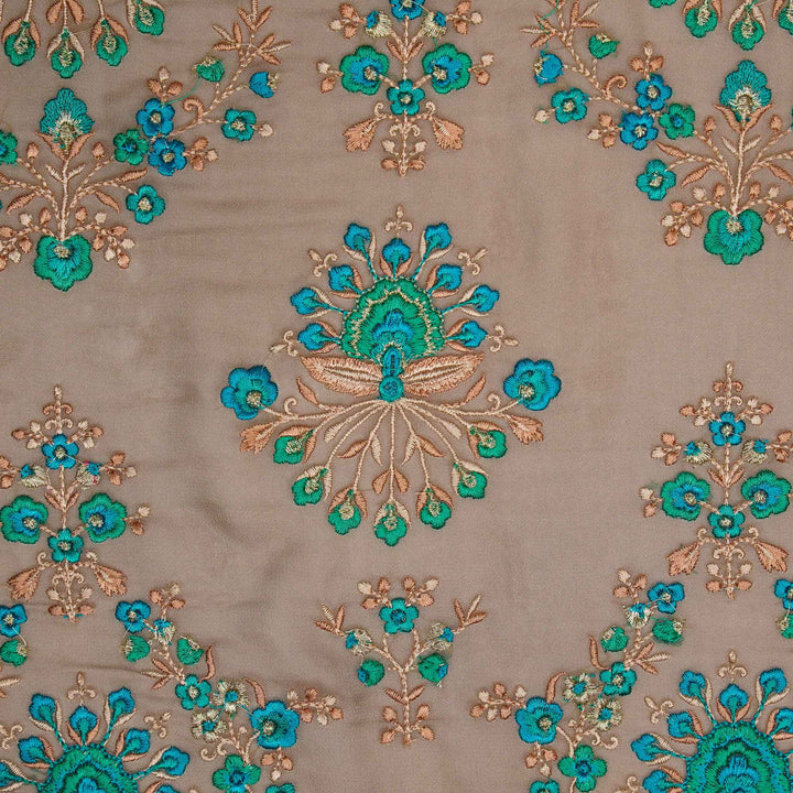 Nutan Jaal on Mouse Georgette Embroidered Fabric