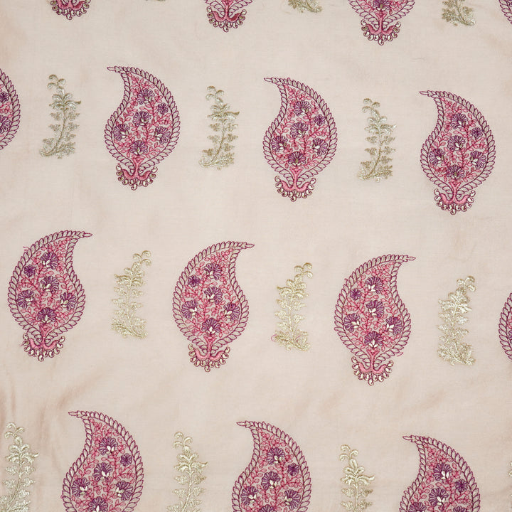 Umaima Buta on Onion Luxe Silk Chanderi Embroidered Fabric