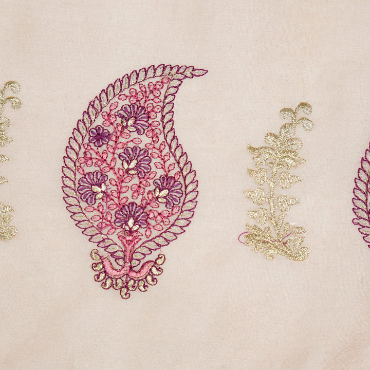 Umaima Buta on Onion Luxe Silk Chanderi Embroidered Fabric
