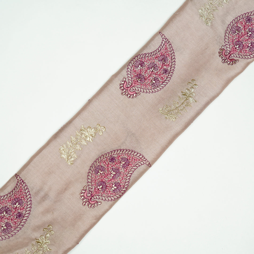 Umaima Buta on Onion Luxe Silk Chanderi Embroidered Fabric
