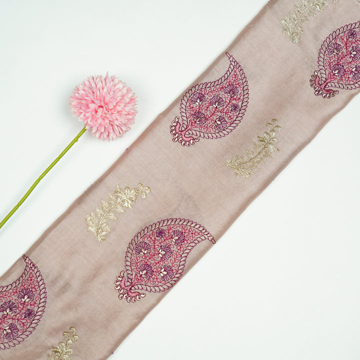 Umaima Buta on Onion Luxe Silk Chanderi Embroidered Fabric
