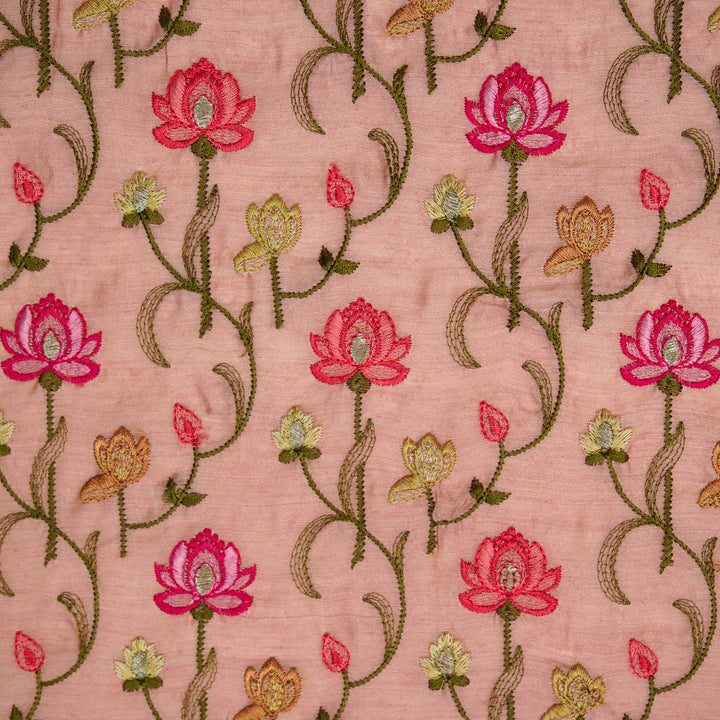 Madhurima Jaal on Blush Munga Silk Embroidered Fabric