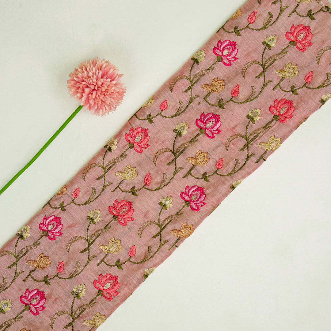 Madhurima Jaal on Blush Munga Silk Embroidered Fabric