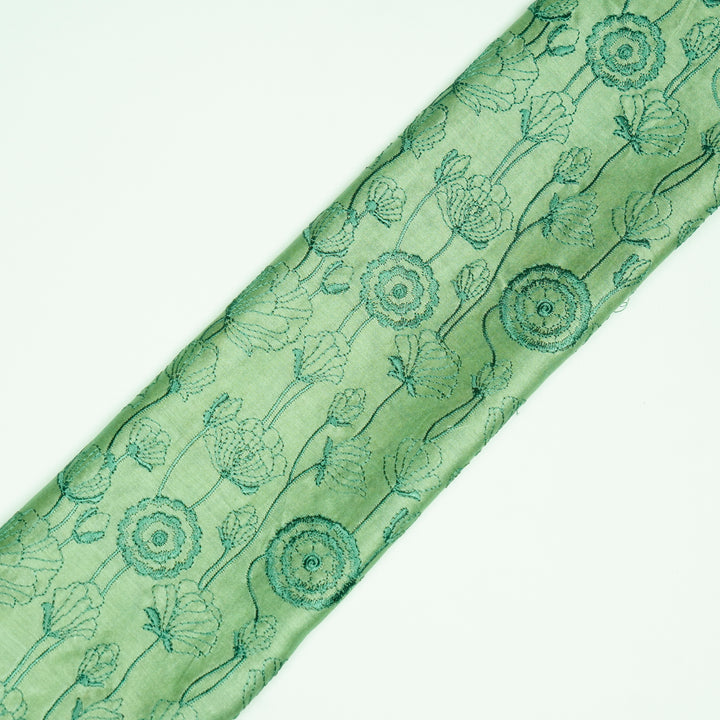 Isha Jaal on Sea Green Luxe Silk Chanderi Embroidered Fabric