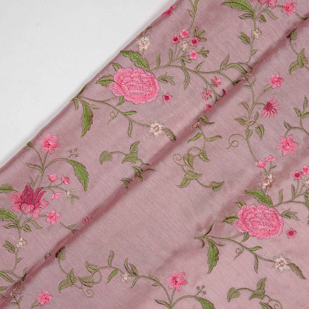 Namita Jaal on Blush Semi Raw Silk Embroidered Fabric