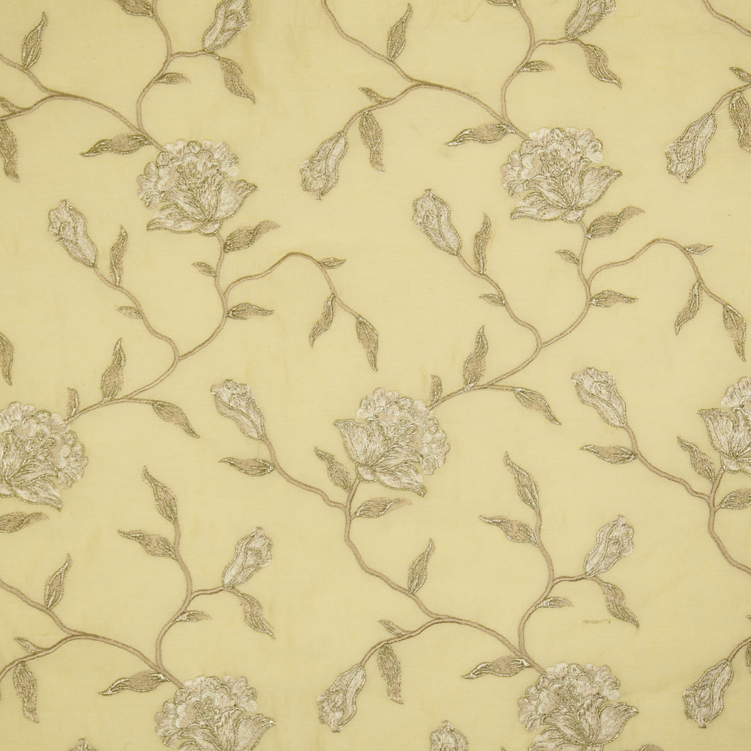 Samaya Jaal on Cream Silk Chanderi Embroidered Fabric