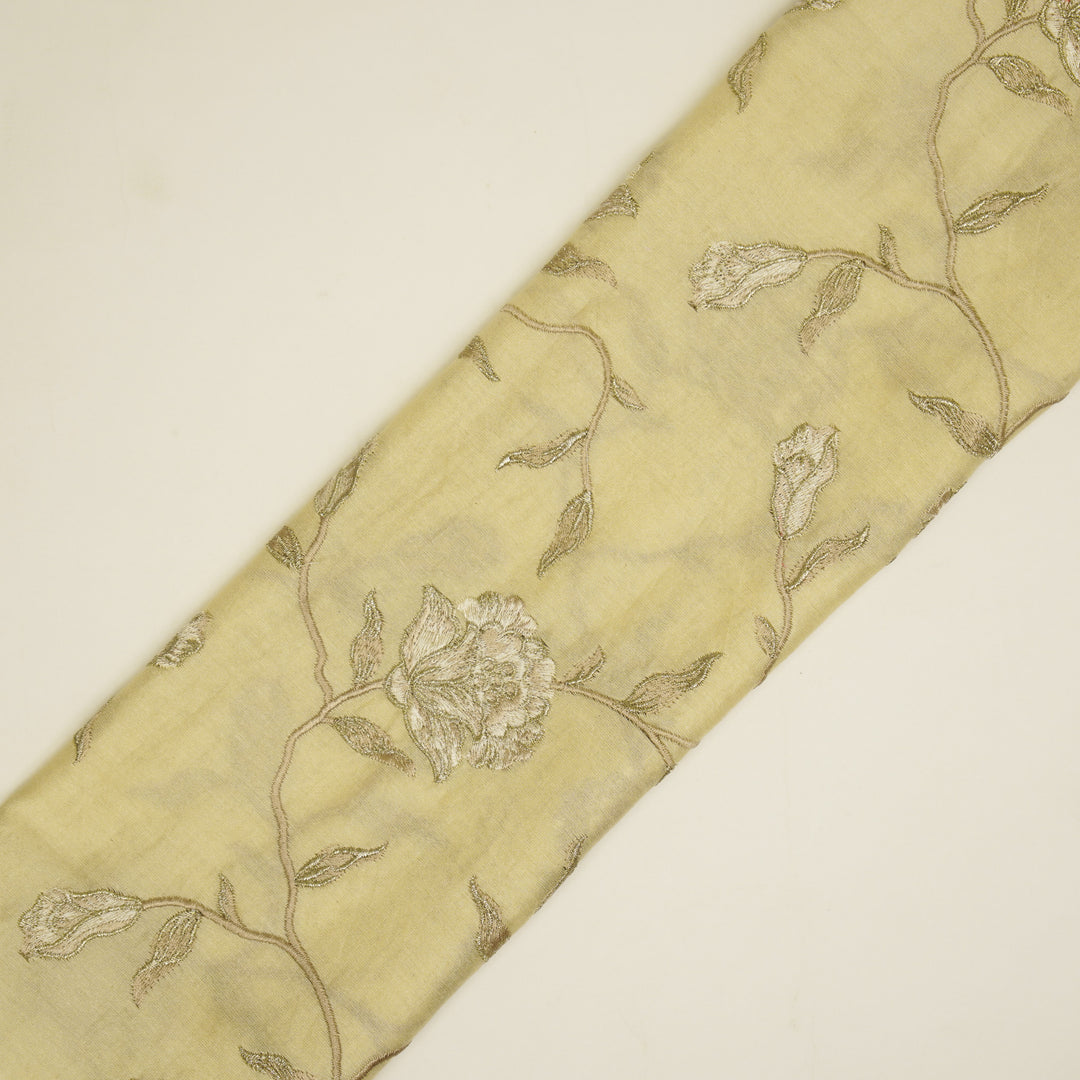 Samaya Jaal on Cream Silk Chanderi Embroidered Fabric