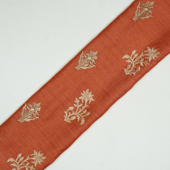 Reeha Buta on Gajari Munga Silk Embroidered Fabric