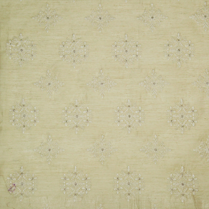 Raima Buta on Natural Munga Silk Embroidered Fabric