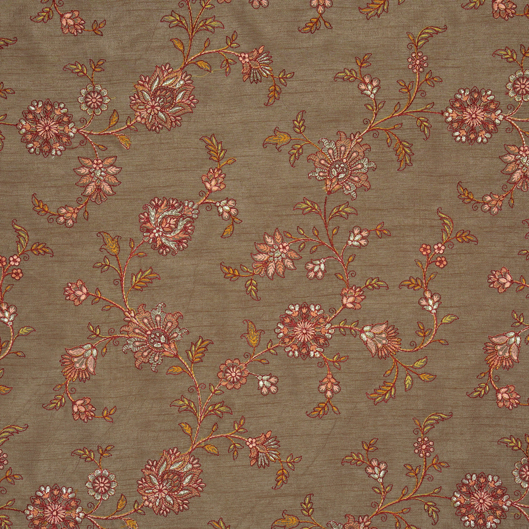 Kriti Jaal on Mouse  Dola Silk Embroidered Fabric
