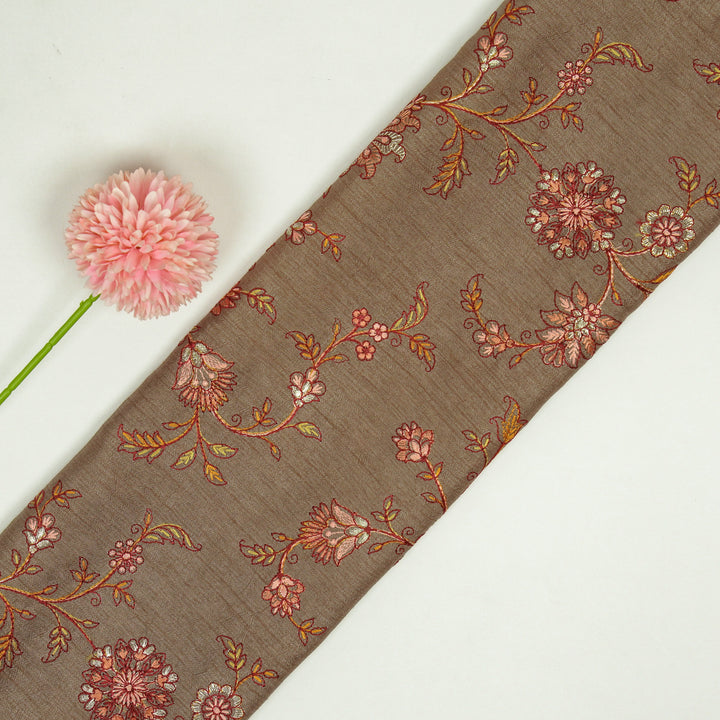 Kriti Jaal on Mouse  Dola Silk Embroidered Fabric