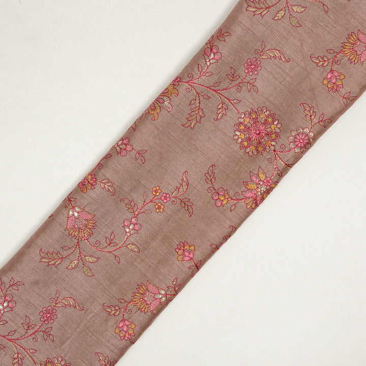 Kriti Jaal on Onion  Dola Silk Embroidered Fabric