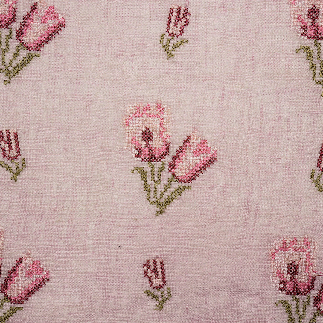 Asma Buti on Lilac Gauged Linen