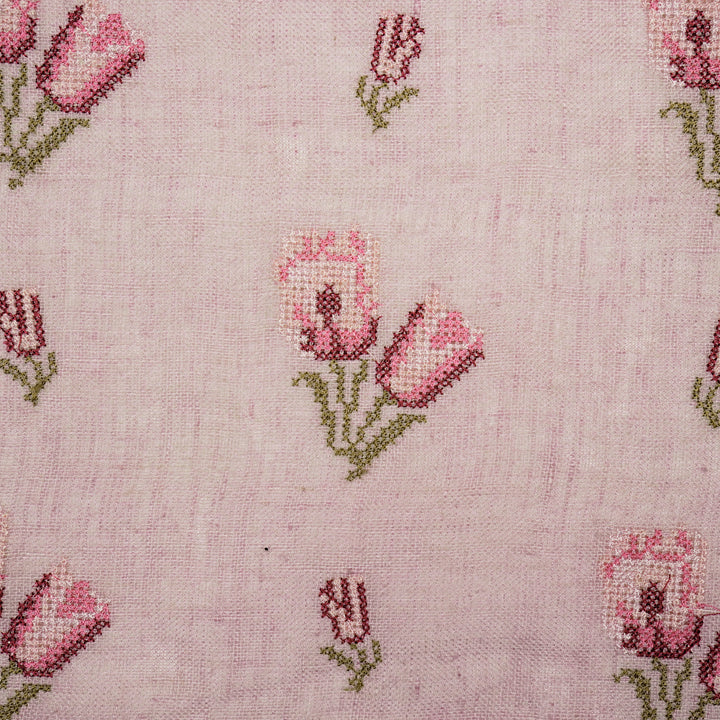 Asma Buti on Lilac Gauged Linen