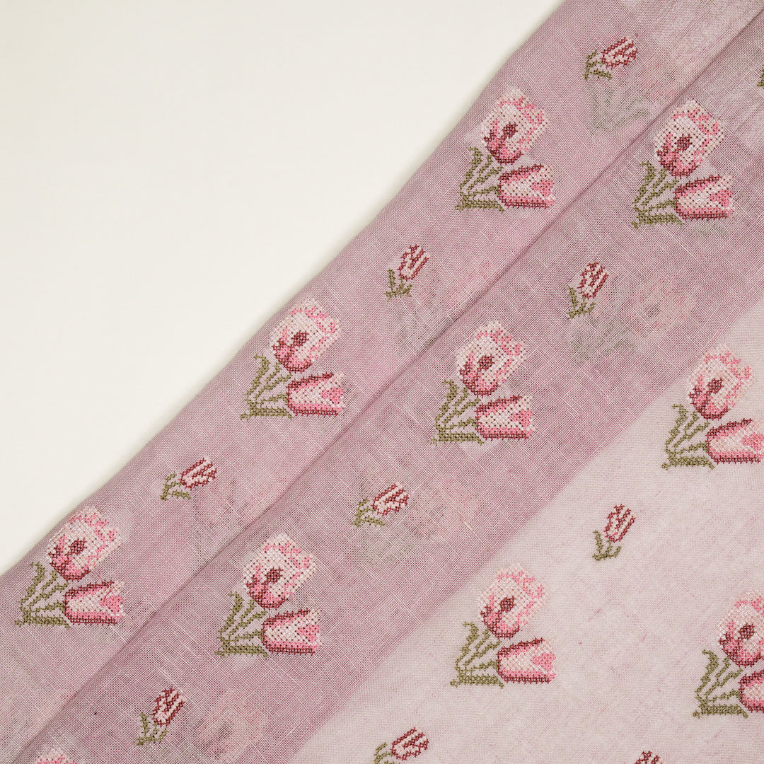 Asma Buti on Lilac Gauged Linen