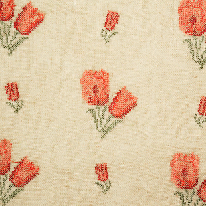 Asma Buti on Almond Gauged Linen