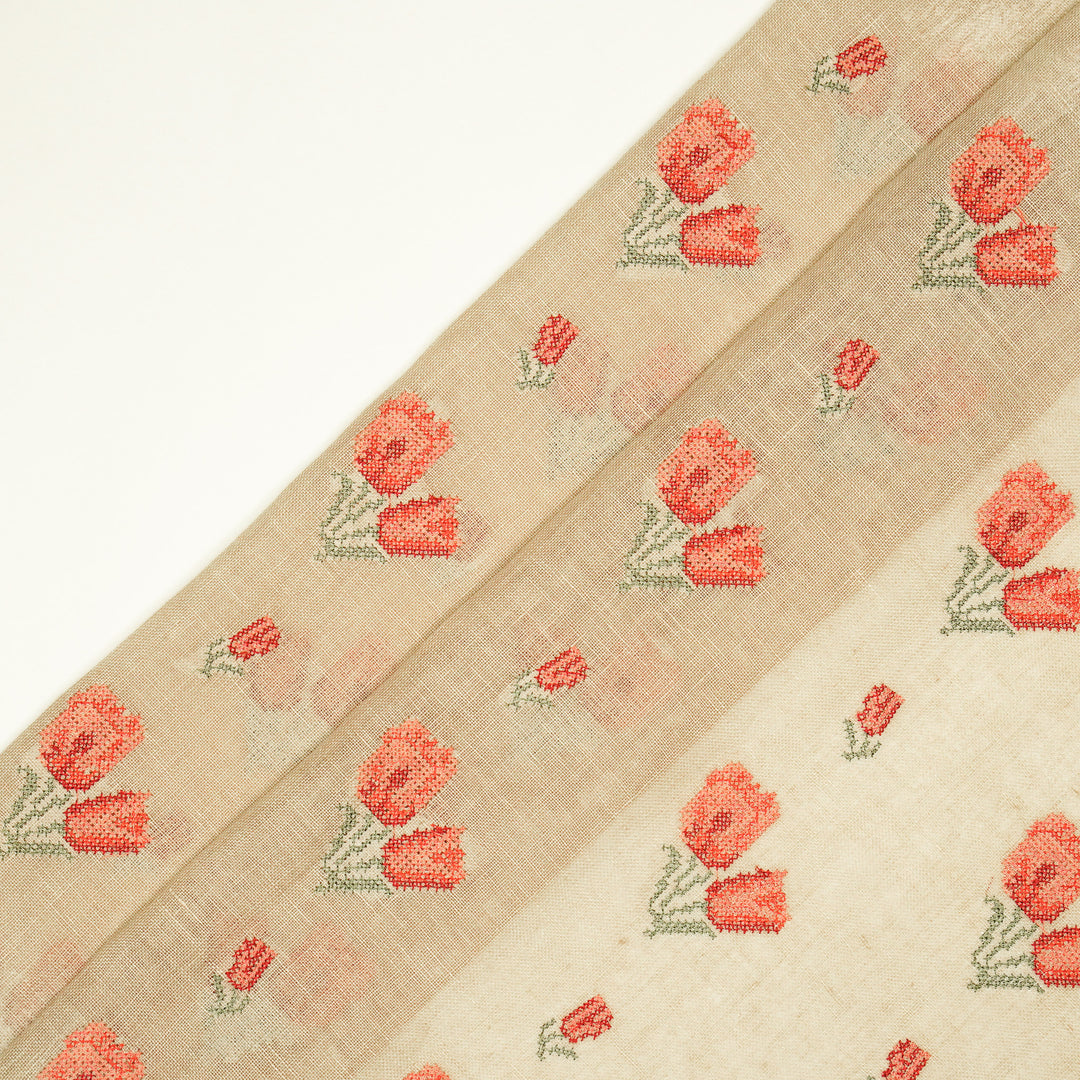 Asma Buti on Almond Gauged Linen