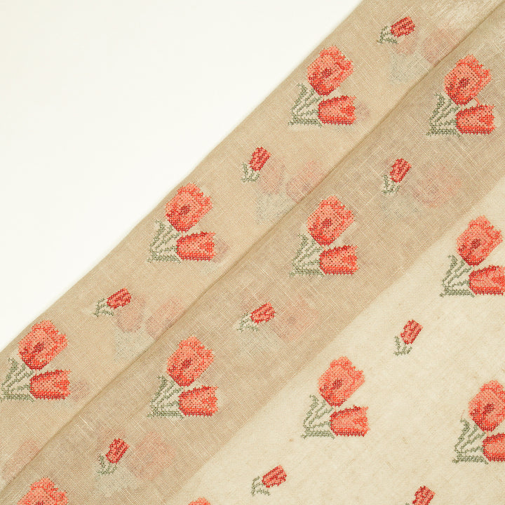 Asma Buti on Almond Gauged Linen