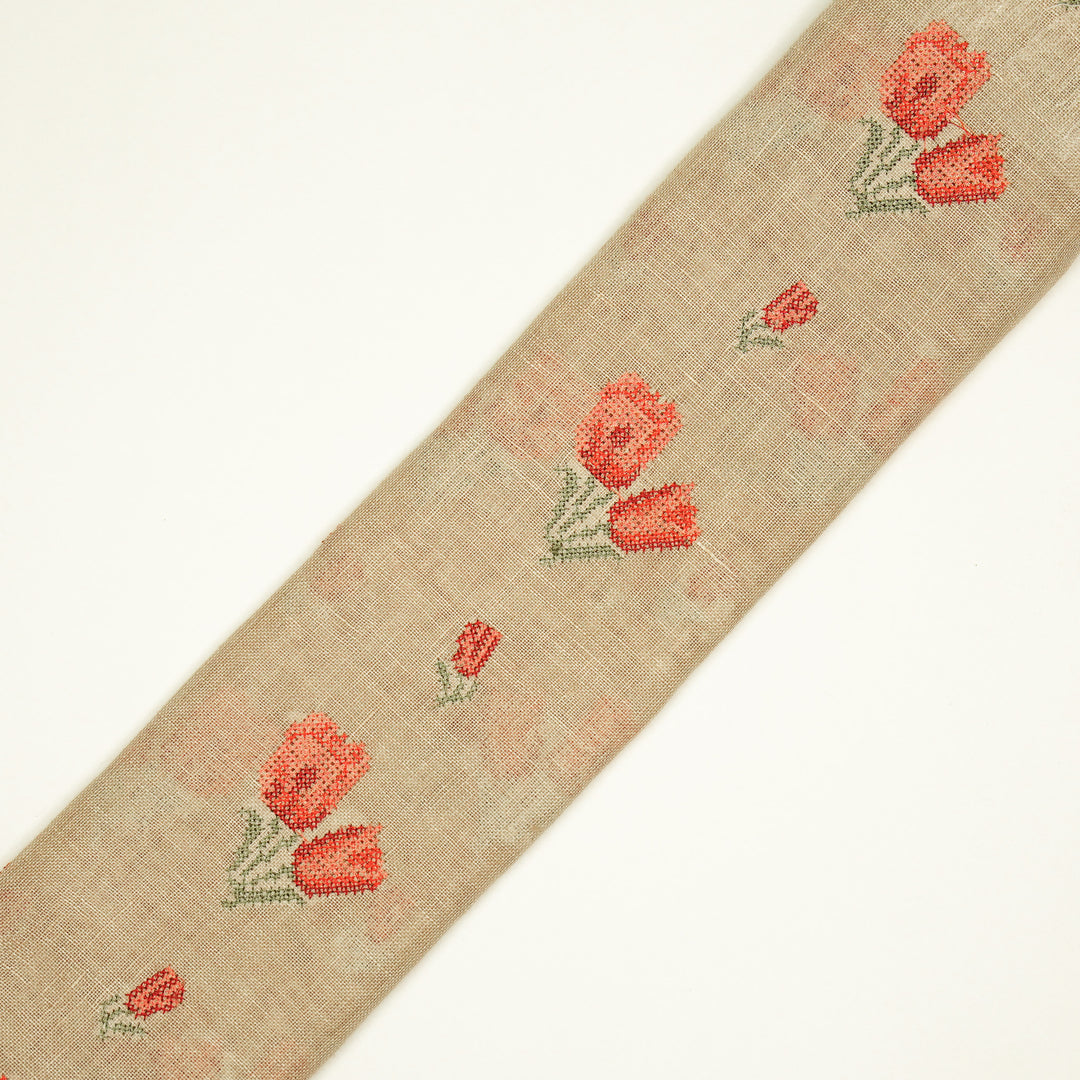 Asma Buti on Almond Gauged Linen