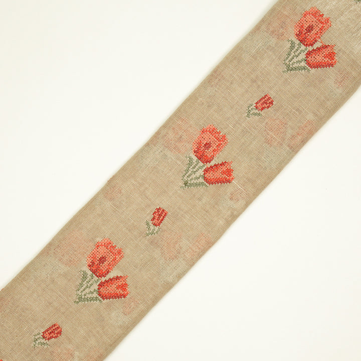 Asma Buti on Almond Gauged Linen