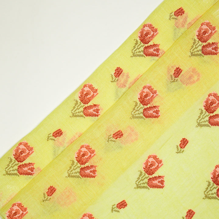 Asma Buti on Lemon Gauged Linen