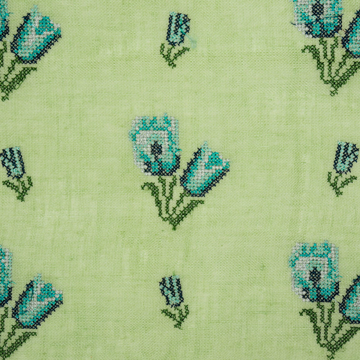 Asma Buti on Pista Gauged Linen