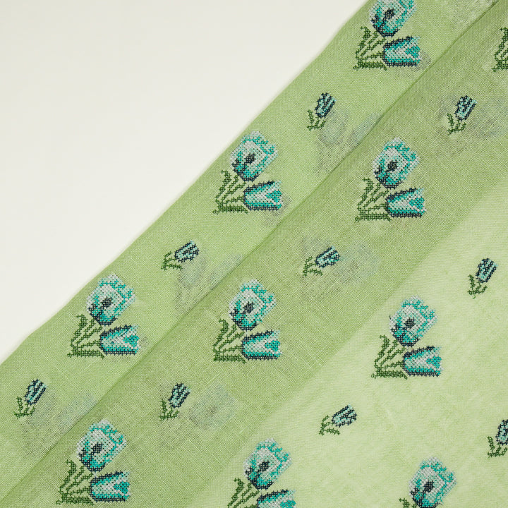 Asma Buti on Pista Gauged Linen