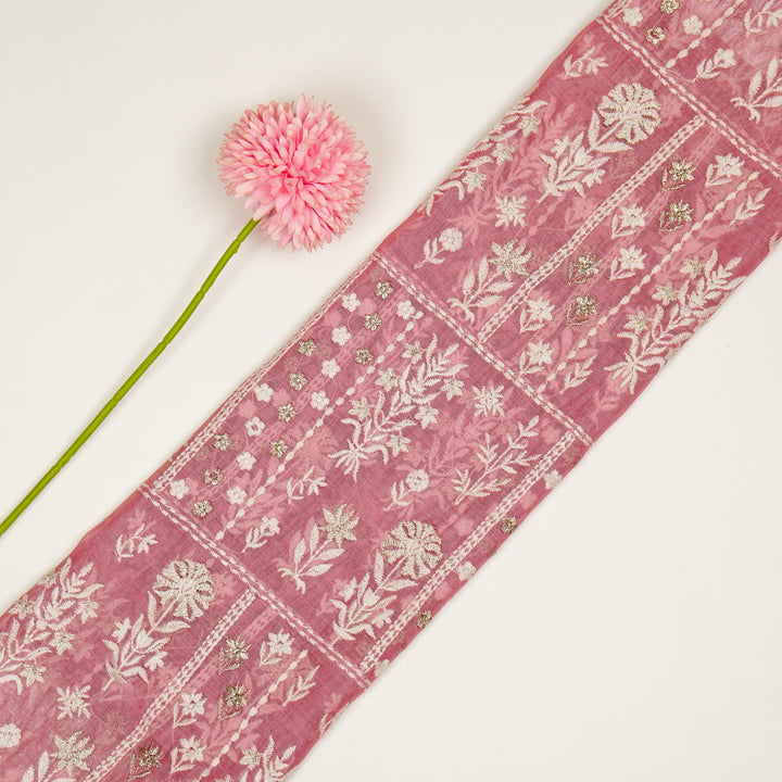 Shifa Jaal on Onion Cotton Silk Embroidered Fabric