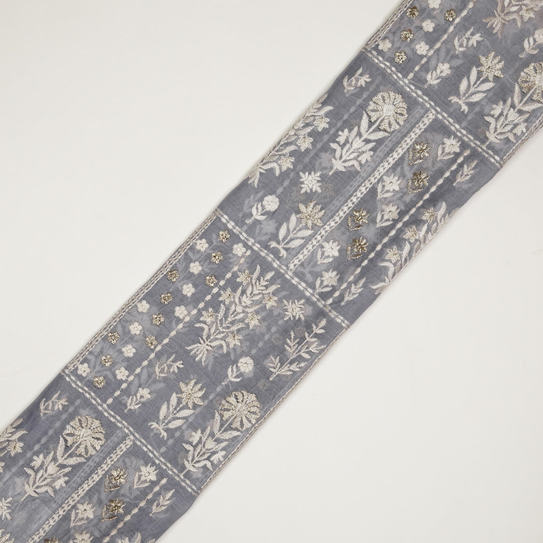 Shifa Jaal on Light/Mauve Cotton Silk Embroidered Fabric