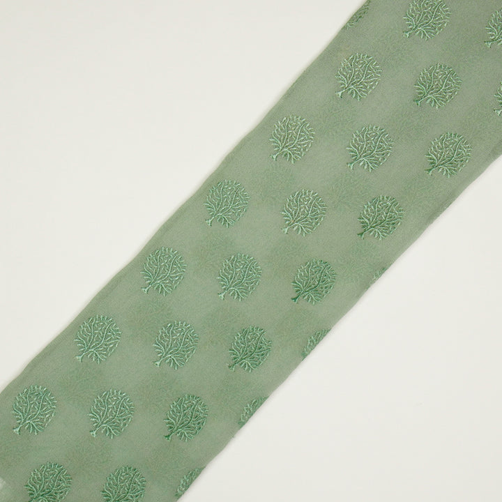 Dhara Buti on Sea/Green Semi Georgette Embroidered