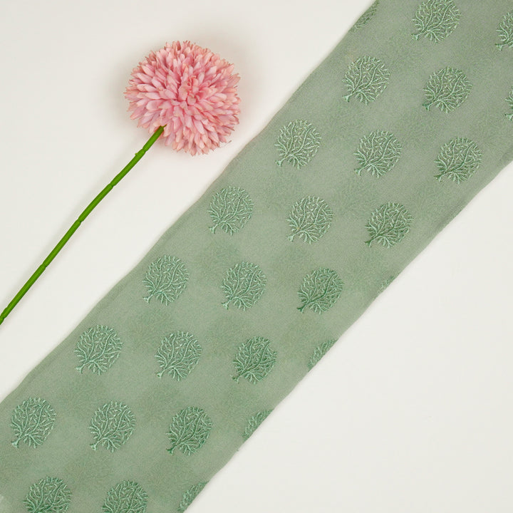 Dhara Buti on Sea/Green Semi Georgette Embroidered