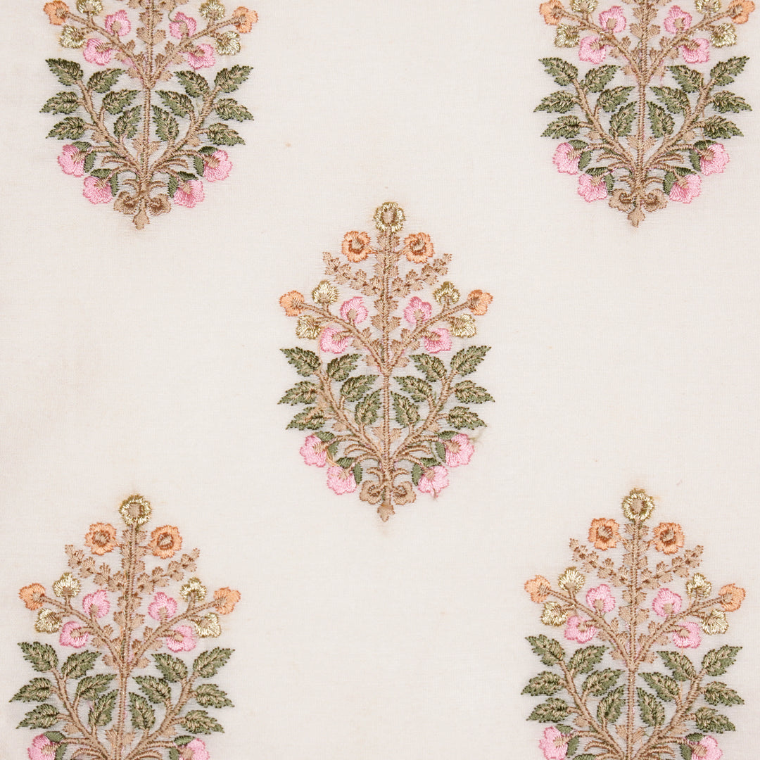 Zaira Buta on Blush Luxe Silk Chanderi Embroidered Fabric