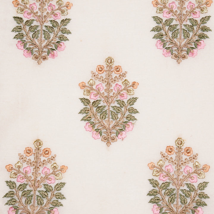 Zaira Buta on Blush Luxe Silk Chanderi Embroidered Fabric