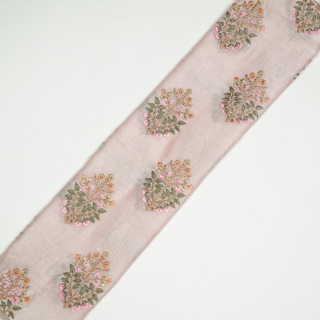 Zaira Buta on Blush Luxe Silk Chanderi Embroidered Fabric