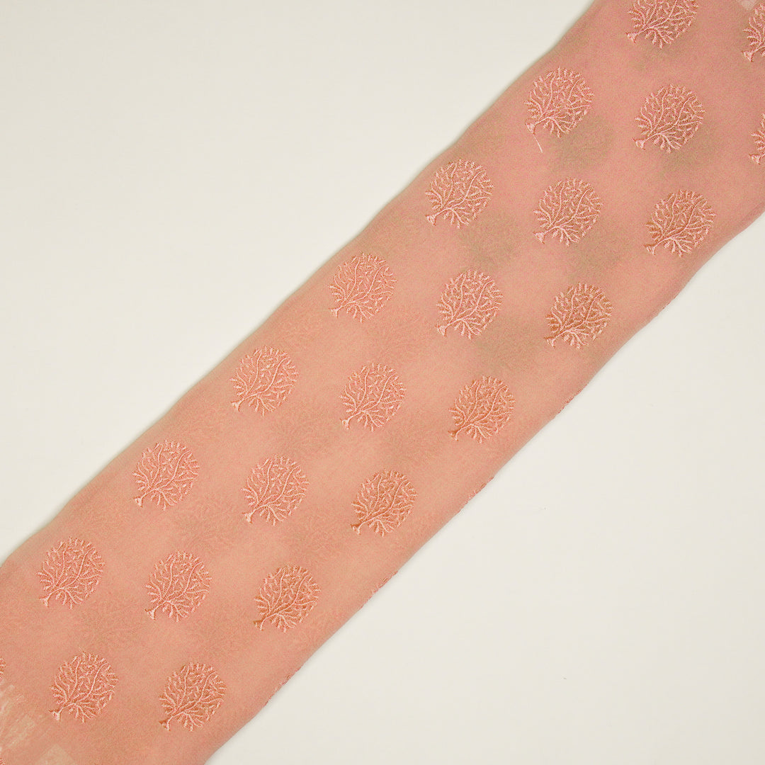 Dhara Buti on Light/Gajari Semi Georgette Embroidered