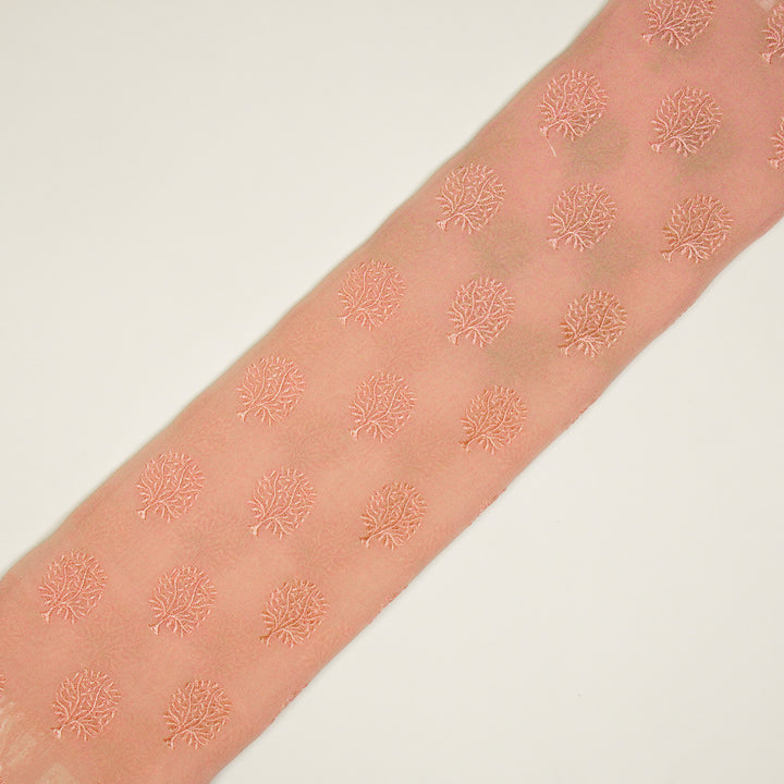 Dhara Buti on Light/Gajari Semi Georgette Embroidered