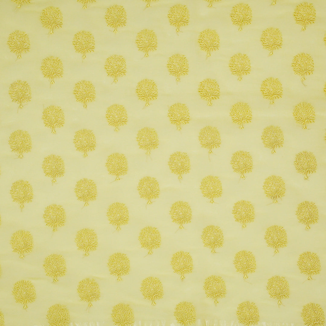 Dhara Buti on Lemon Semi Georgette Embroidered