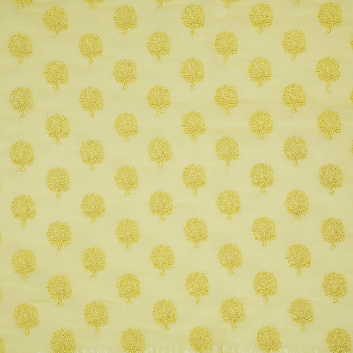 Dhara Buti on Lemon Semi Georgette Embroidered